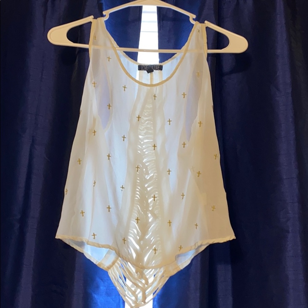 white mesh tank top